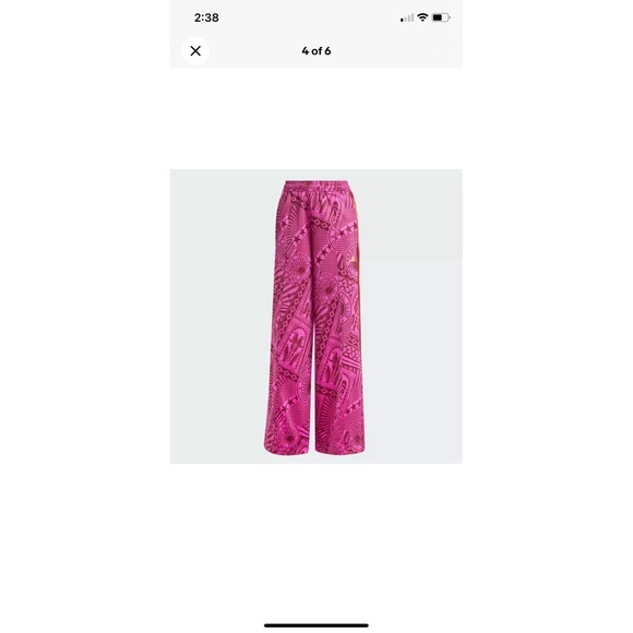 NWT Adidas x Farm Rio Flared Wide Leg Track Pants Lucid Fuchsia  Womens Size XL - Picture 6 of 6